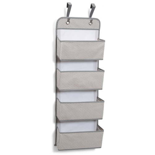 Delta Children 4-Pocket Hanging Wall Organizer, Cool Gray