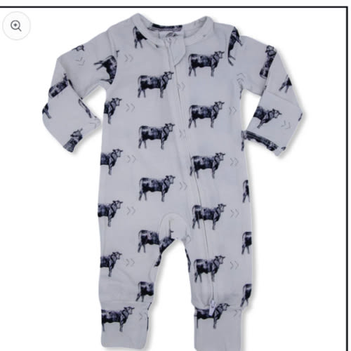 Gray Angus Folding Feet Jammies – Cowkid Clothing Company