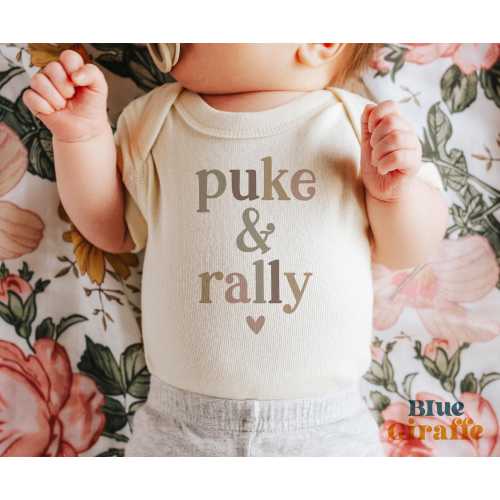 Puke & Rally Baby Onesie® - Funny Baby Clothes - New Mom Gift - Baby Shower Gift