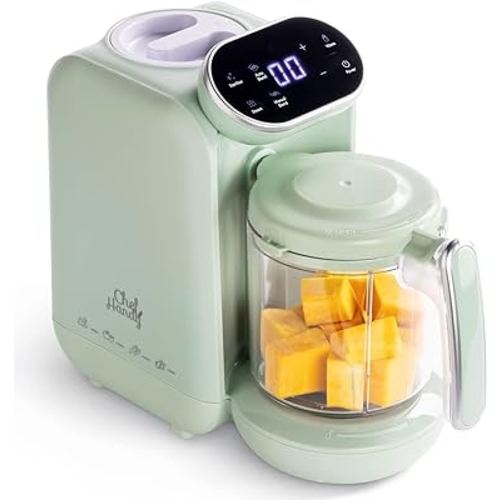 Baby Food Maker, 5 in 1 Baby Food Processor, Smart Control Multifunctional Steamer Grinder with Steam Pot, Auto Cooking & Grinding, Baby Food Warmer Mills Machine (green)