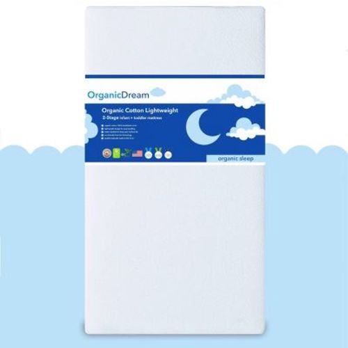 Organic Dream Certified Organic Cotton Lightweight 2-stage Crib & Toddler Mattress