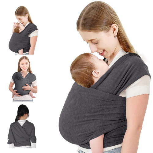 Baby Wrap Carrier,Original Breathable Baby Carrier Wrap Sling Lightweight Hands Free Newborn Wrap Swaddle Holder Adjustable Baby Slings Carrier for Newborn to Infant Toddler Essentials 7 to 35 lbs