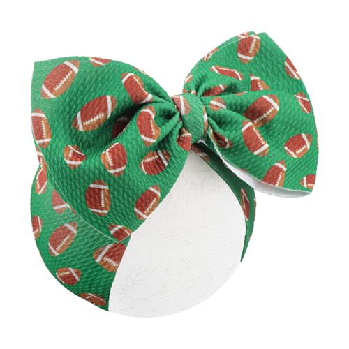 Lanmerry Football Headbands for Baby Girl Hair Bows Super Bowl Hair Accessories Newborn Infant Babies Headband Baby Girl Football Outfit