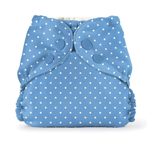Esembly Cloth Diaper Cover - Reusable Swim Diaper, Waterproof, Breathable - Adjustable Outer Layer Over Absorbent Inner for Blowout Protection - Penny Dot, Size 1 (7-17lbs)