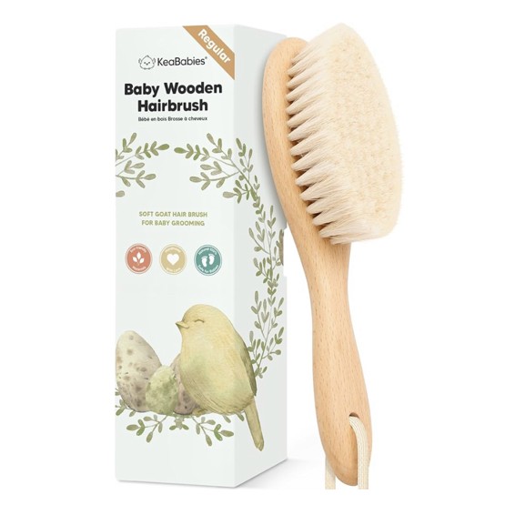 Wooden Baby Hair Brush (Walnut)