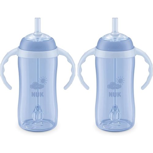NUK Learner Straw Cup 10oz - Toddler Cup with Soft Straw for Easy Drinking Suitable for Ages 8 Months and Up