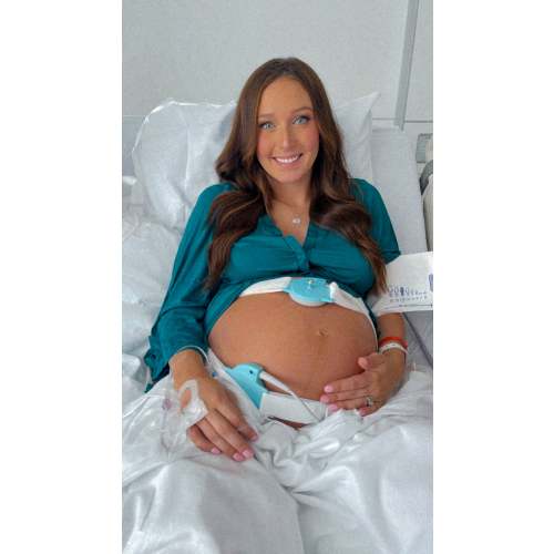 Lila Labor & Postpartum Gown in Deep Teal