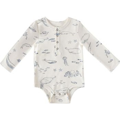 Henley Organic Cotton Bodysuit, 3-6M