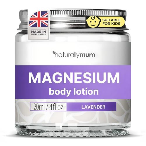 Magnesium Body Lotion [NATURAL & VEGAN] - Topical Magnesium Chloride Cream Lotion Support for Sleep, Bone, Heart & Muscle Health - Lavender - Made in UK & Safe for Kids