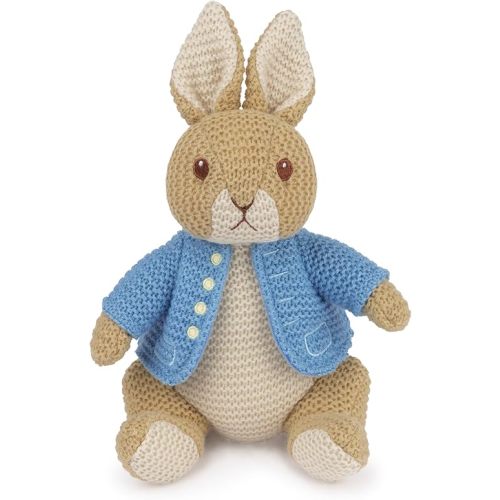 GUND Beatrix Potter Peter Rabbit Knit Plush, Easter Gift, Easter Bunny Stuffed Animal for Ages 1 and Up, Brown/Blue, 6.5”