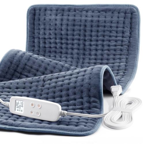Heating Pad for Back Pain Relief, Extra Large 33 x 17, Portable Heating Pad for Shoulder, Neck, Cramp, Menstrual Pain, with Upgraded 6 Timer & 6 Temperature Controller
