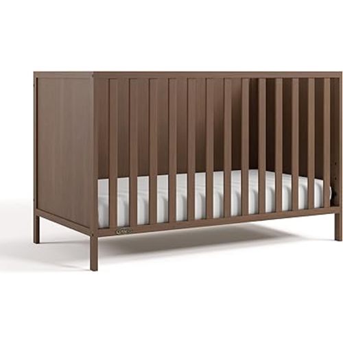 Graco Theo 3-in-1 Convertible Baby Crib (Hazelnut) - GREENGUARD Gold Certified, Converts to Toddler Bed & Daybed, Fits Standard Full-Size Baby Crib Mattress, 4 Adjustable Mattress Heights