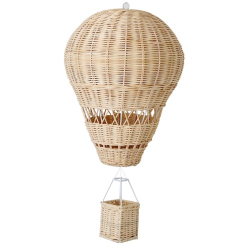 Natural Rattan Woven Hot Air Balloon Decor Delicate Kids Room Rattan Craft
