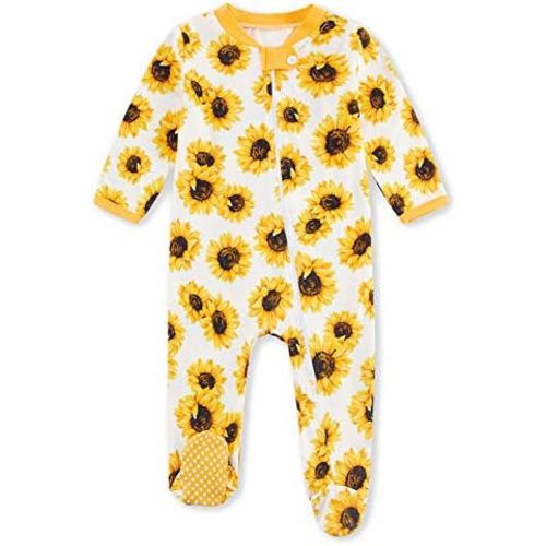 UNIFACO Baby Girls Boys Footed Pajamas One-Piece Sleeper Snug Fit Sleep and Play Zip Front Footie Romper 0-12 Month