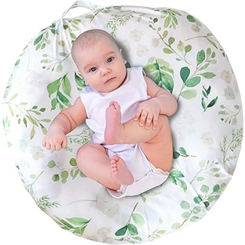 TANOFAR Green Leaf Lounger Cover for Newborn, Breathable & Reusable Removable Slipcover for Baby, Snugly Fit