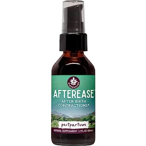 WishGarden Herbs AfterEase for After Birth Contractions - All-Natural Herbal Supplement with Cramp Bark & Black Haw Bark Soothes Afterbirth Contractions & Uterine Cramping, Postpartum Essentials, 2oz