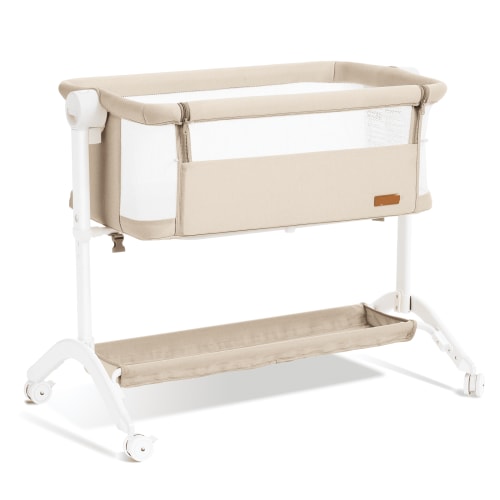 Angelbliss Bassinet Bedside Sleeper - All-Mesh Design, Portable Bedside Bassinet for Baby with Washable Mattress, 5 Adjustable Heights