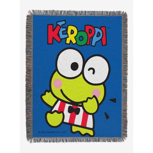 Keroppi Wave Keroppi Woven Tapestry Throw Blanket