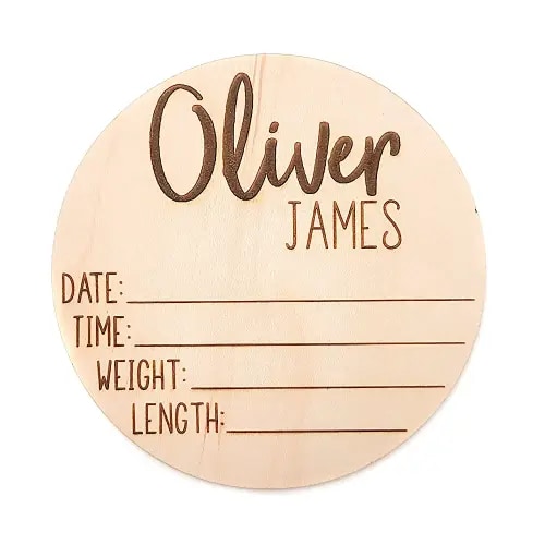 Newborn Announcement Sign for Hospital - Baby Birth Announcement Sign Girl for Hospital - Baby Name Announcement Sign boy