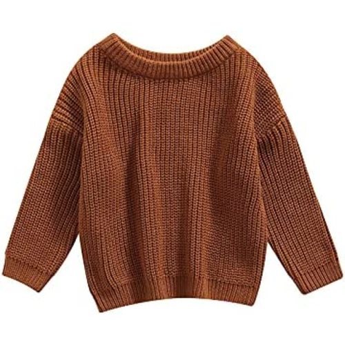 Baby Girl Boy Knit Sweater Blouse Pullover Sweatshirt Warm Crewneck Long Sleeve Tops for Infant Toddler