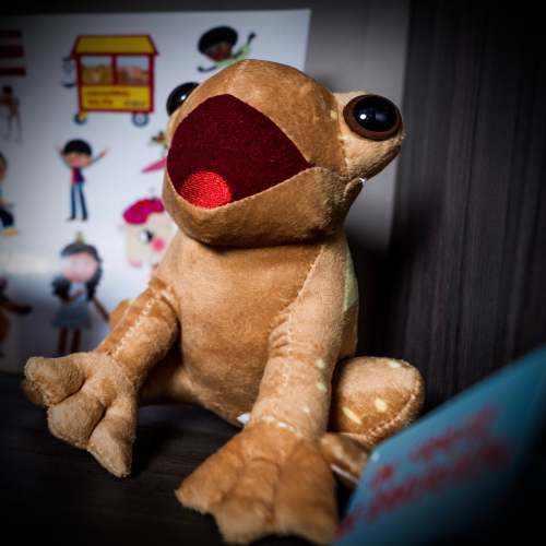 Peluche de "Un Coquí de Boriquén" (Especie: Coquí Común)