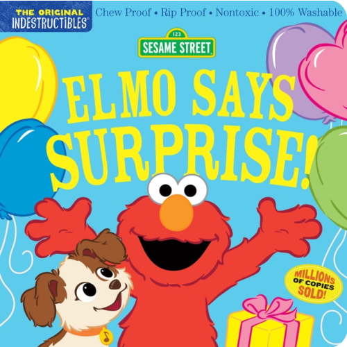 Sesame Street Indestructibles Elmo Says Surprise Book for Babies, Chew Proof - Rip Proof - Nontoxic - 100% Washable