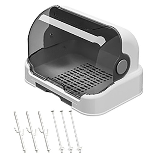 Yoloke Baby Bottle Drying Rack & Organizer with Protective Cover, Removable Drip Tray, Countertop Storage for Bottles, Teats, Cups, and Pump Parts