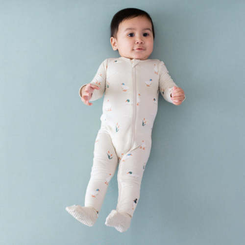 Zippered Footie in Duck