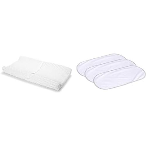 Munchkin® Secure Grip™ Contoured Baby Diaper Changing Pad for Dresser, includes Cover, Waterproof Pad & Waterproof Changing Pad Liners, 3 Count