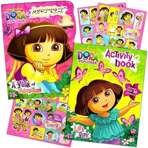 Dora the Explorer Coloring Book Set (2 Coloring Books)