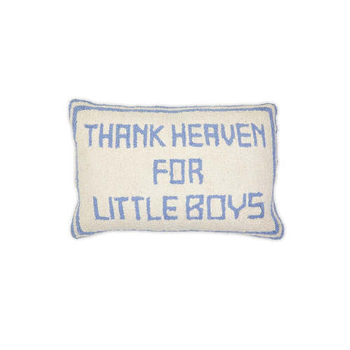 Thank Heaven for Little Boys Pillow Blue