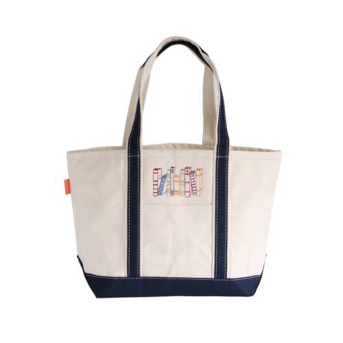 Bookish Canvas Tote Bag With Zipper, Library Book Bag, Book Lover Gift, English Teacher Appreciation, Librarian Gifts for Readers