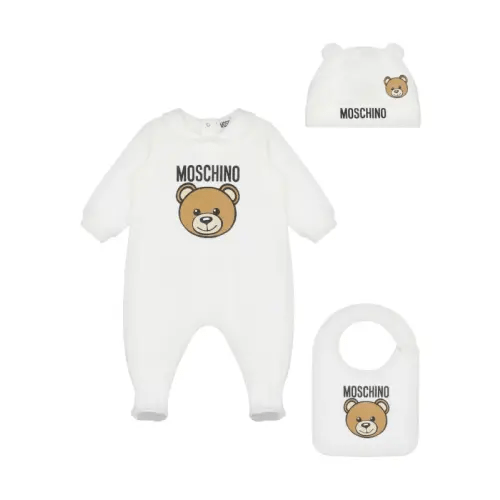 Moschino Kids Teddy Bear Babygrow Set | White | FARFETCH