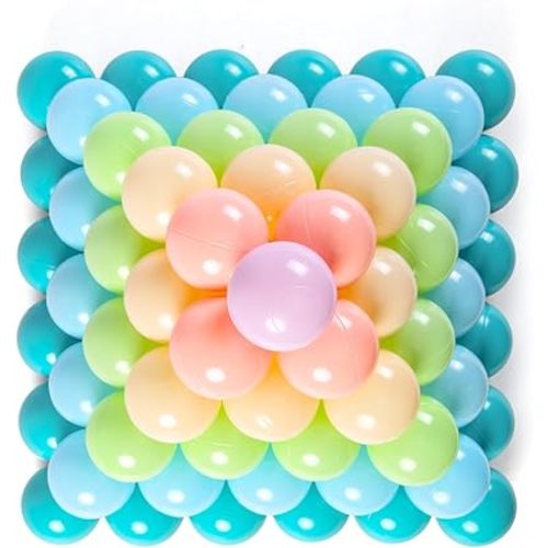 GOGOSO Coloful Soft Ball Pit Balls - 100 Count Colorful and Crush-Proof Balls for Kids, Plastic Toy Balls, Perfect for Sensory Play, 7 Colors