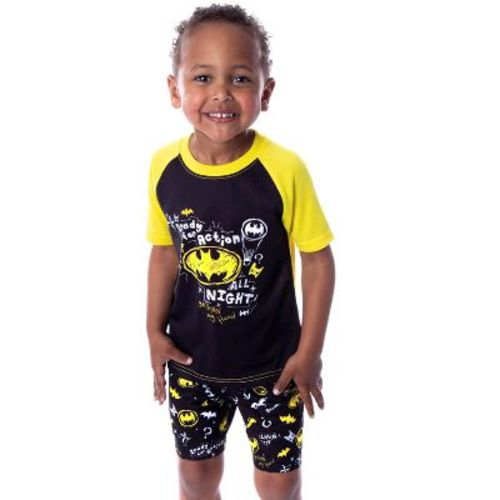 Intimo DC Comics Toddler Boys' Batman Pajamas Ready For Action 2 Piece Pajama Set (4T) Black