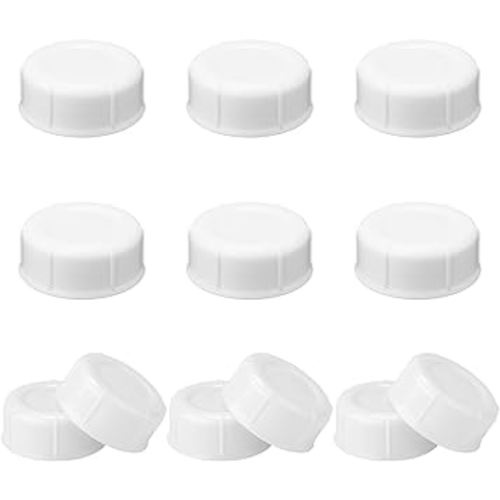 12pcs Narrow Baby Bottle Caps for Dr Brown, Medela, Ameda (White, BPA-Free, Leakproof, Reusable, Dishwasher Safe)