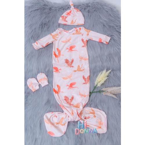 Imagine Dragons Newborn Knotted Gown Set//Best Baby shower gift// Newborn coming Home Outfit// Baby wardrobe// Handmade Baby Clothing/
