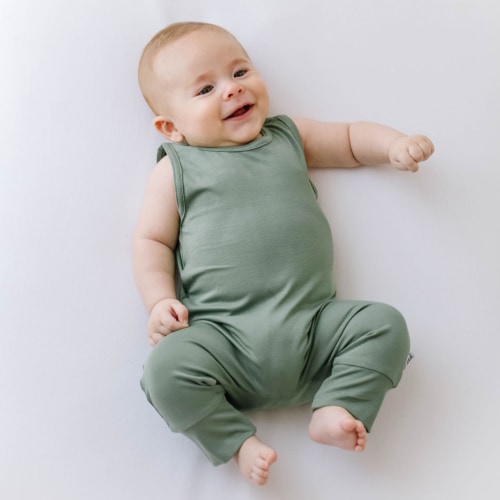 Succulent Mini Ribbed Sleeveless Romper