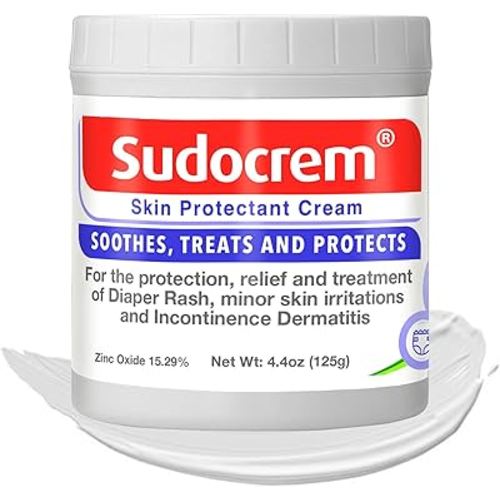 Sudocrem Skin Protectant Cream - Diaper Rash Cream for Baby – Soothes, Treats, and Protects, For the Relief, Treatment, and Prevention of Diaper Rash, 15.29% Zinc Oxide – 4.4oz
