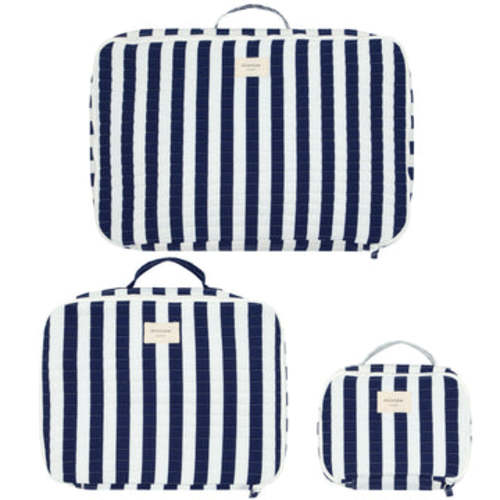 navy cabana stripe packing cubes | minnow swim