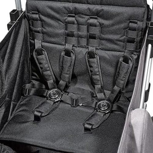 Larktale Caravan Double Seat Kit | 1 to 2 Seat Conversion Cover with Harnesses | Turn Your Double Wagon Stroller for 2 Kids into a 3 or 4 Seat Stroller Wagon for Kids with New Siblings