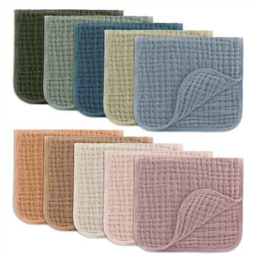 Muslin Burp Cloths in Multicolor – Comfy Cubs
