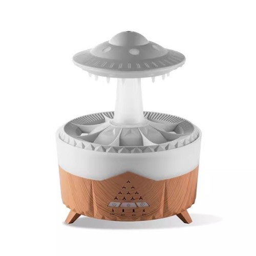 Raindrop UFO Shape Air Humidifier 2/4/ Timing Colorful Night Light Aromatherapy Essential Oil Diffuser  Bedroom Best Gifts