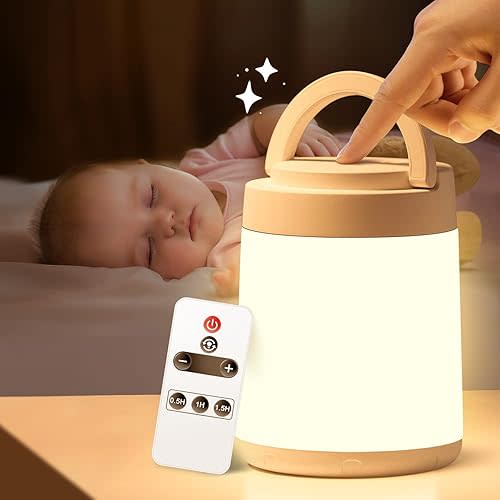 Baby Night Light,10 Colors+8 Dimmable Night Light for Kids Night Light, Remote+Timer+Touch Night Light for Baby Nursery Lamp, Portable+Rechargeable Night Light for Kids Toddler Night Light Lamp[Gifts]