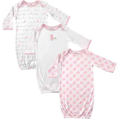 Luvable Friends Baby Girls' Cotton Gowns