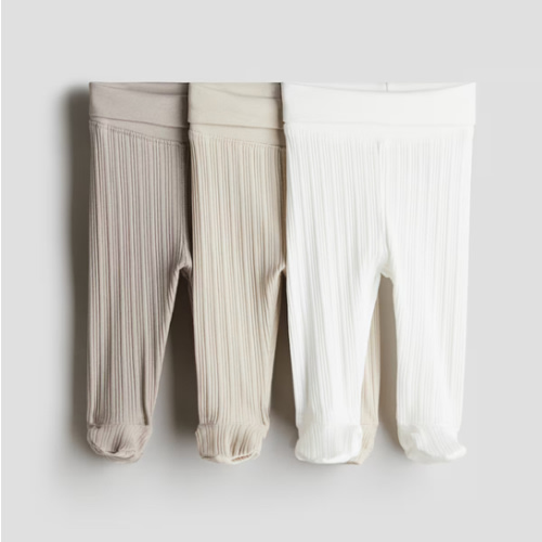 3-PACK FOLDOVER-WAIST LEGGINGS