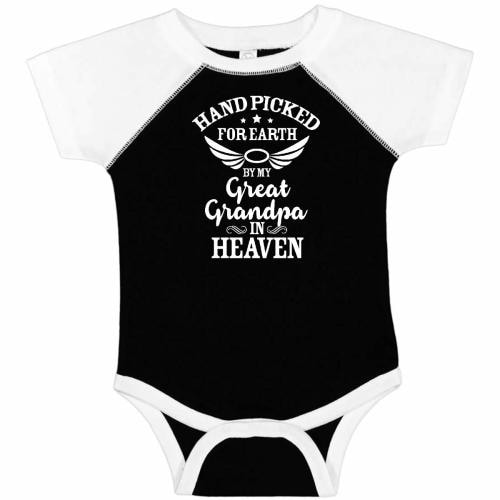 Inktastic Handpicked for Earth By My Infant Creeper 6 Months Black and White