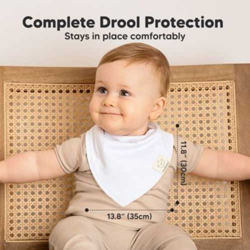 8pk Organic Baby Bandana Bibs, Baby Drool Bibs for Baby Boy, Girl, Baby Bibs for Infant, Newborn