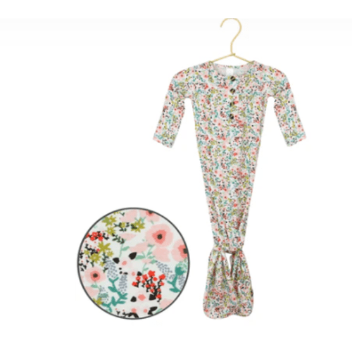Millie Knotted Gown – Lou Lou & Company | Newborn-3 M