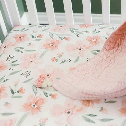 Crane Baby Parker Floral Crib Sheet | Ashley
